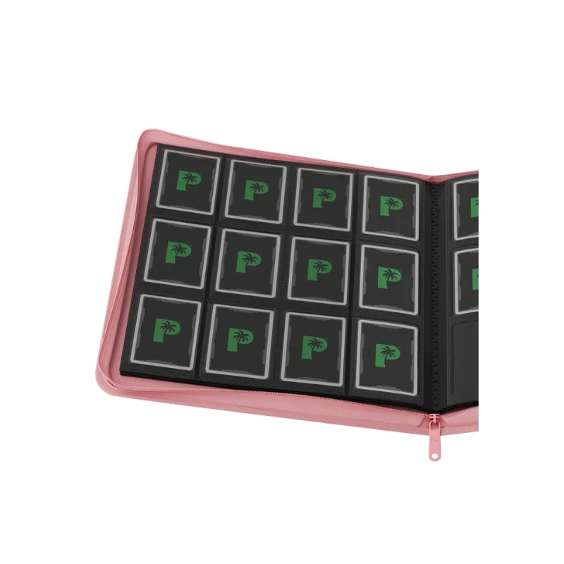 Palms Off Gaming Collector's Series 12 Pocket Zip Trading Card Binder - Pink