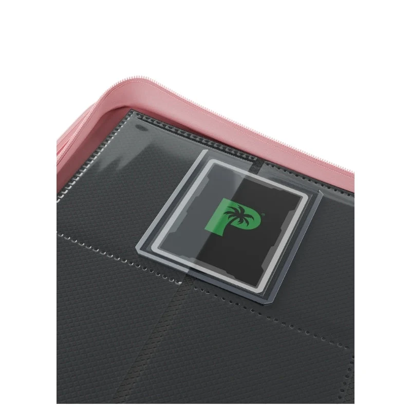 Palms Off Gaming Collector's Series Card Loader TOP LOADER Clear Zip Binder - Pink