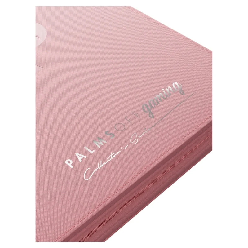 Palms Off Gaming Collector's Series Card Loader TOP LOADER Clear Zip Binder - Pink
