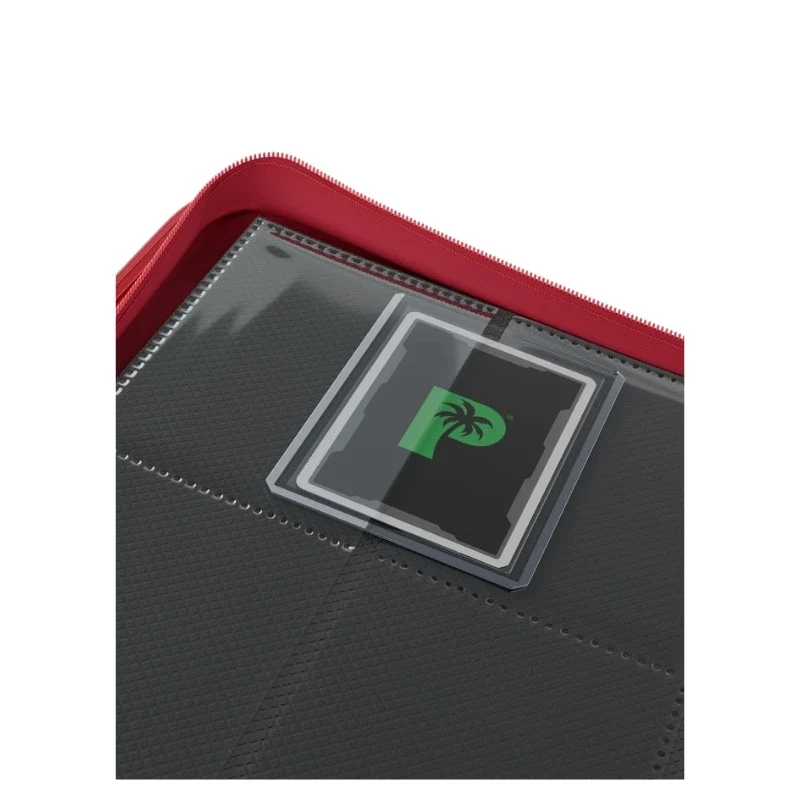 Palms Off Gaming Collector's Series Card Loader TOP LOADER Clear Zip Binder - Red