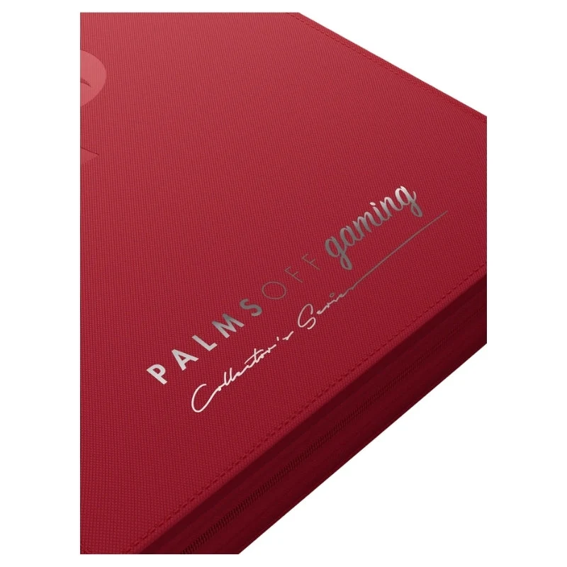 Palms Off Gaming Collector's Series Card Loader TOP LOADER Clear Zip Binder - Red