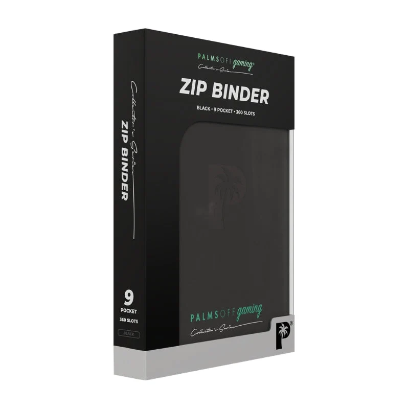 Palms Off Gaming Collector's Series 9 Pocket Zip Trading Card Binder - Black