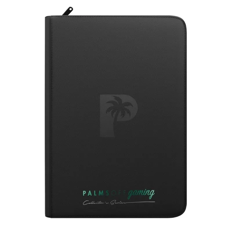 Palms Off Gaming Collector's Series Card Loader TOP LOADER Clear Zip Binder - Black