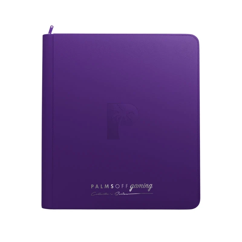 Palms Off Gaming Collector's Series 12 Pocket Zip Trading Card Binder - Purple