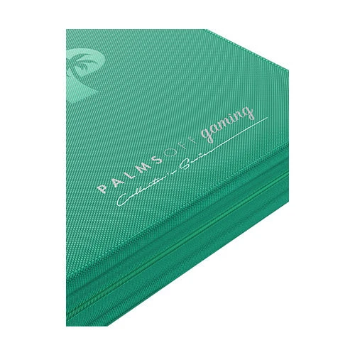 Palms Off Gaming Collector's Series 4 Pocket Card Loader TOP LOADER Clear Zip Binder - Turquoise