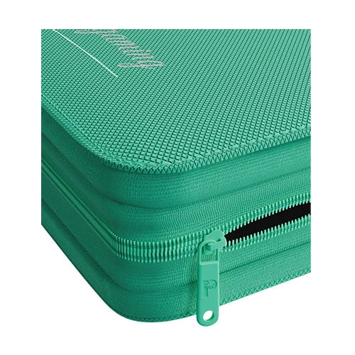 Palms Off Gaming Collector's Series 4 Pocket Card Loader TOP LOADER Clear Zip Binder - Turquoise