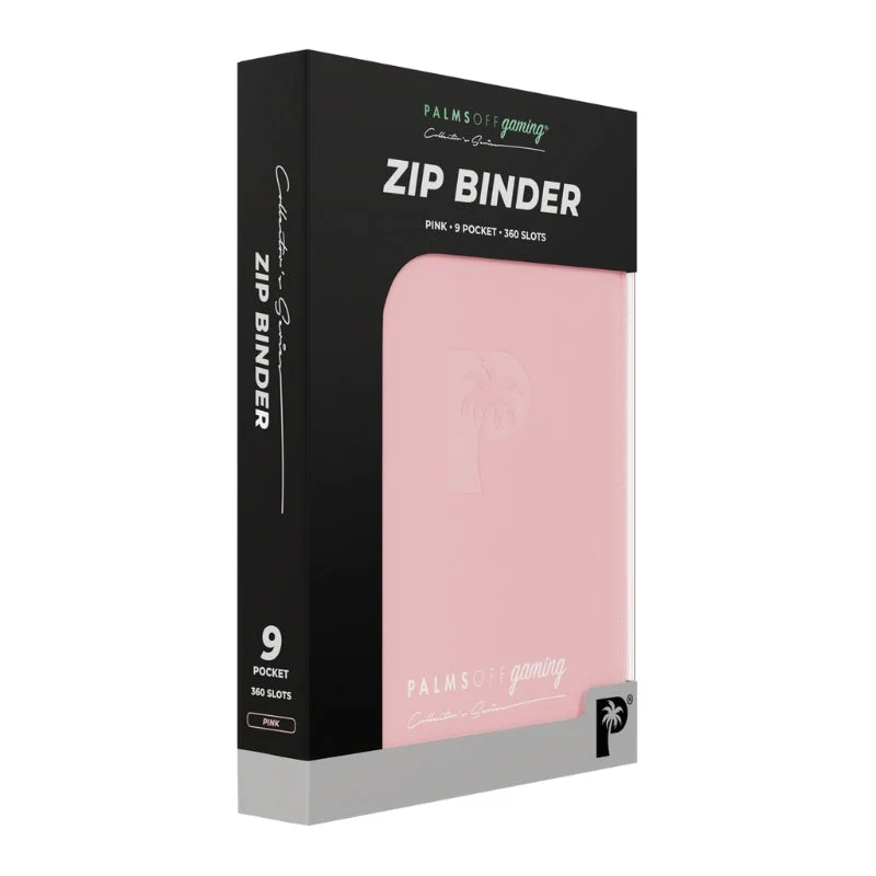 Palms Off Gaming Collector's Series 9 Pocket Zip Trading Card Binder - Pink