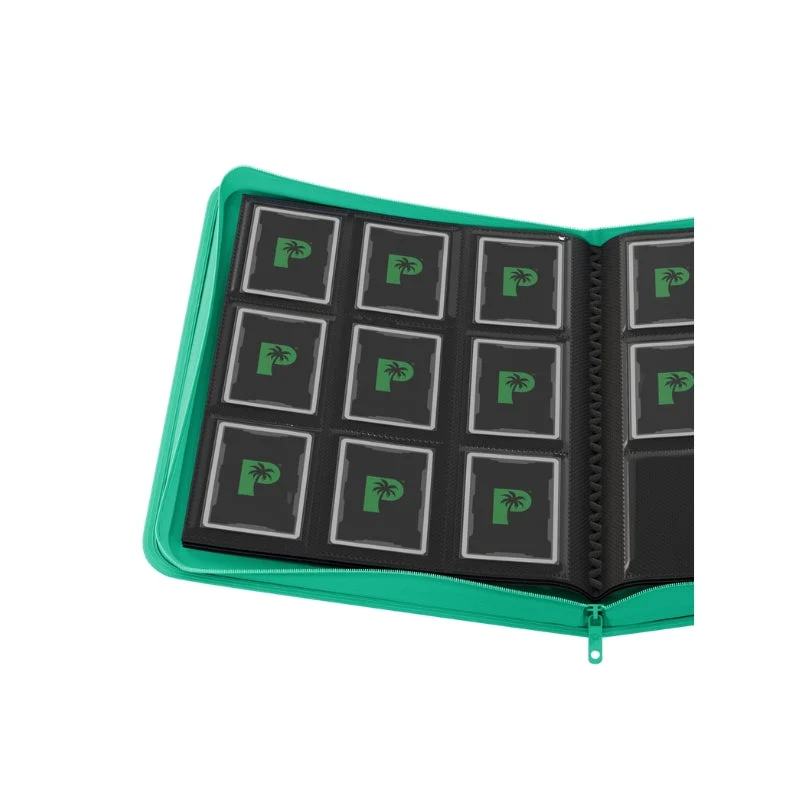 Palms Off Gaming Collector's Series 9 Pocket Zip Trading Card Binder - Turquiose