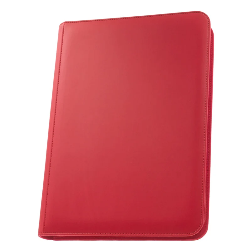 Palms Off Gaming STEALTH 9 Pocket Zip Trading Card Binder - Red