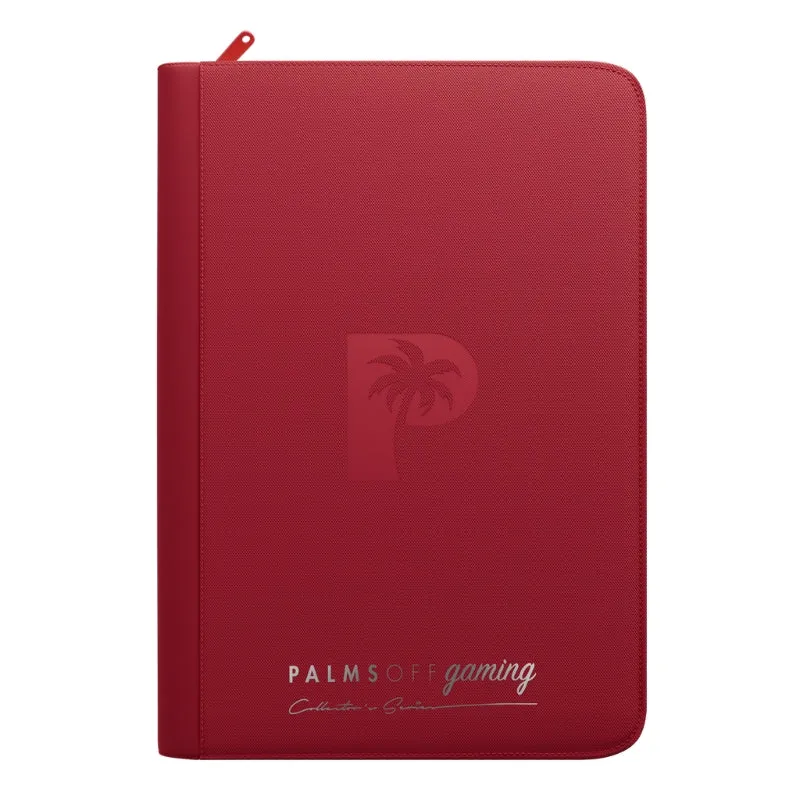 Palms Off Gaming Collector's Series 9 Pocket Zip Trading Card Binder - Red