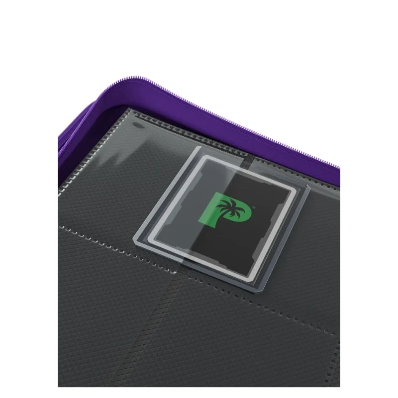 Palms Off Gaming Collector's Series Card Loader TOP LOADER Clear Zip Binder - Purple