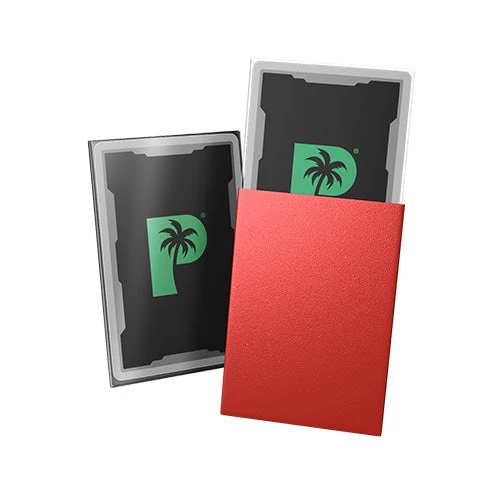 Palms Off Gaming Palms Off Japanese 60pc Blackout Deck Sleeves - Red Matte