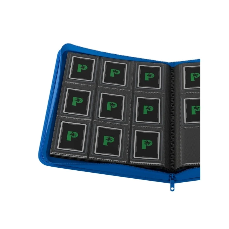 Palms Off Gaming Collector's Series Card Loader TOP LOADER Clear Zip Binder - Blue