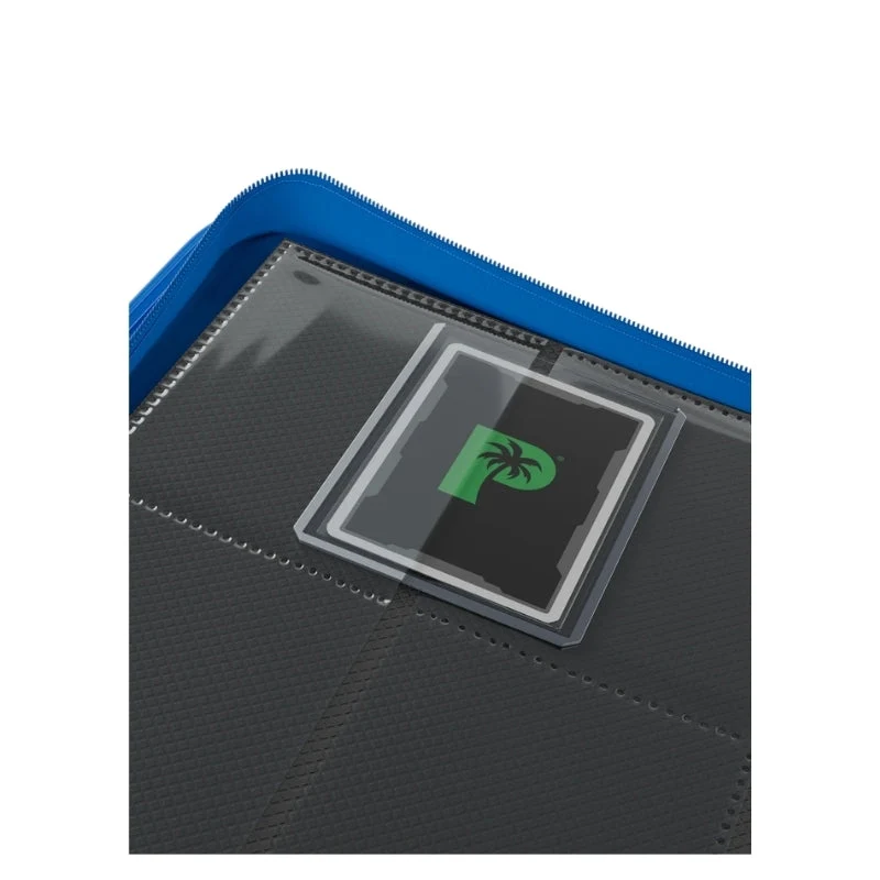 Palms Off Gaming Collector's Series Card Loader TOP LOADER Clear Zip Binder - Blue