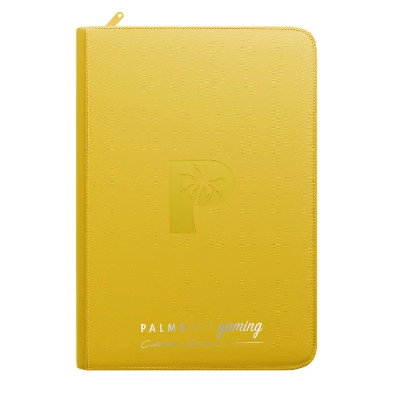 Palms Off Gaming Collector's Series Card Loader TOP LOADER Clear Zip Binder - Yellow