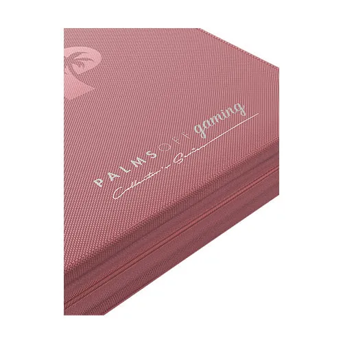 Palms Off Gaming Collector's Series 4 Pocket Card Loader TOP LOADER Clear Zip Binder - Pink