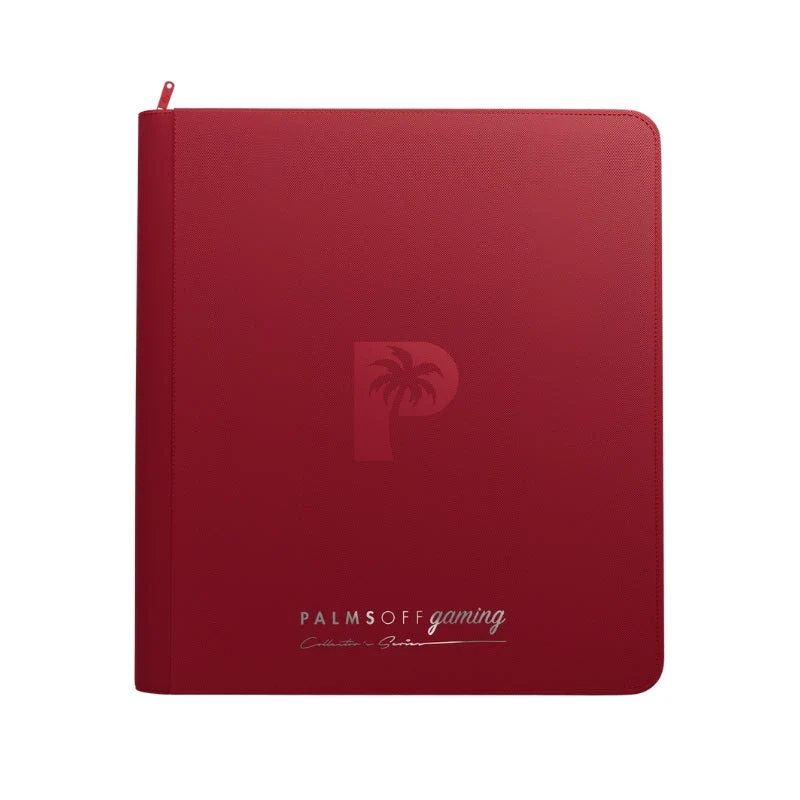 Palms Off Gaming Collector's Series 12 Pocket Zip Trading Card Binder - Red