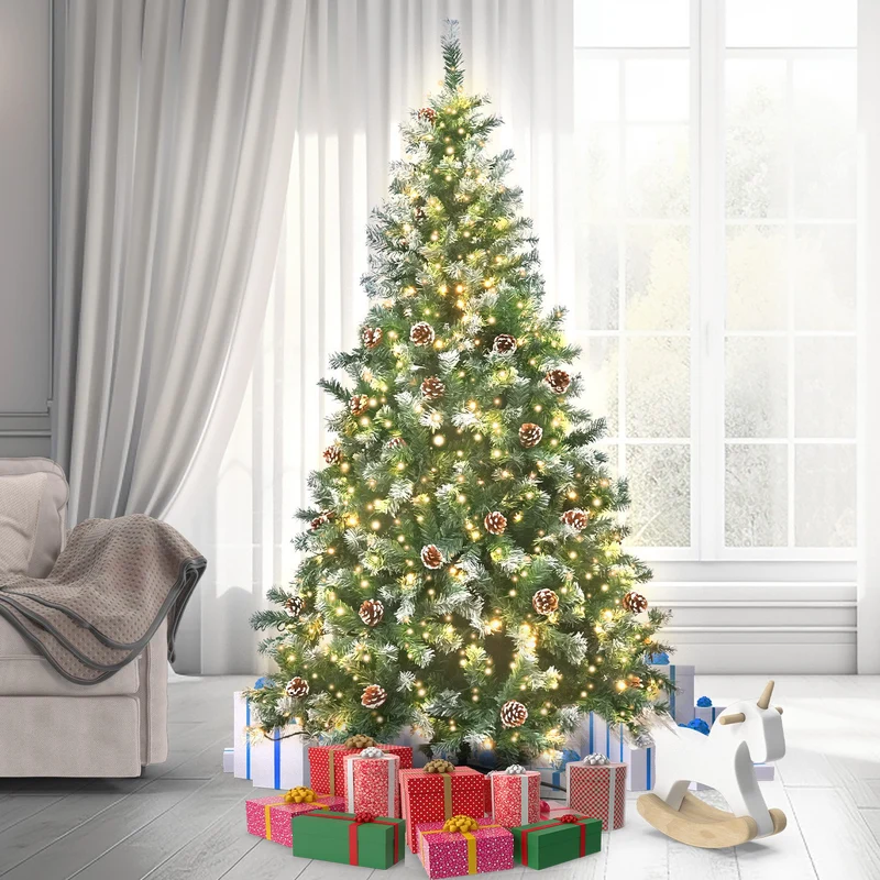 Christabelle 2.1m Pre Lit LED Christmas Tree with Pine Cones