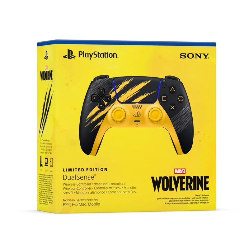 PS5 PlayStation 5 DualSense Wireless Controller Marvel’s Wolverine Battle Yellow