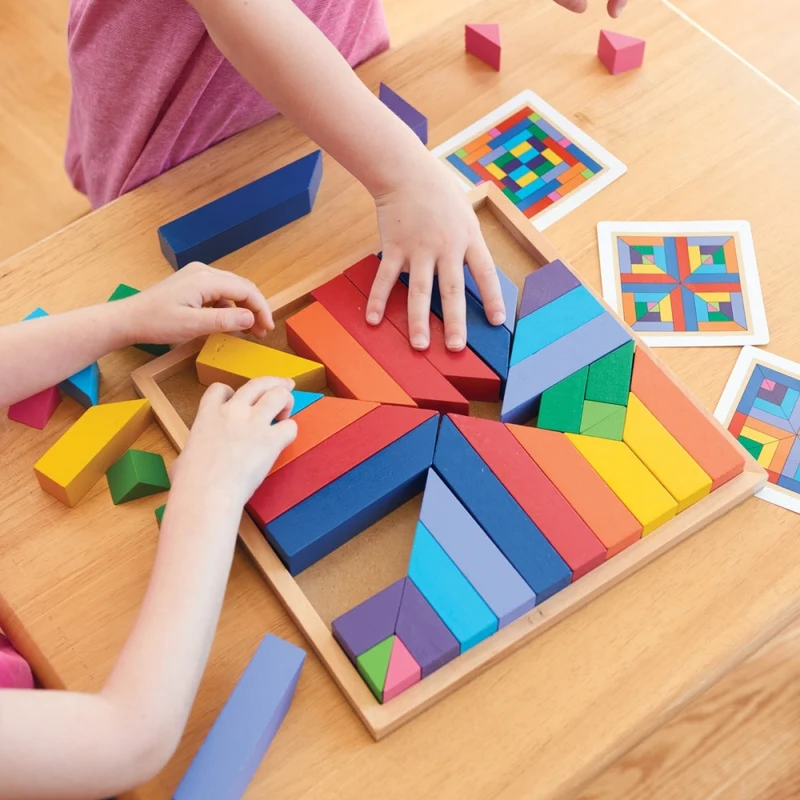 Mindware Pattern Play Colour By Design Educational Wooden Blocks
