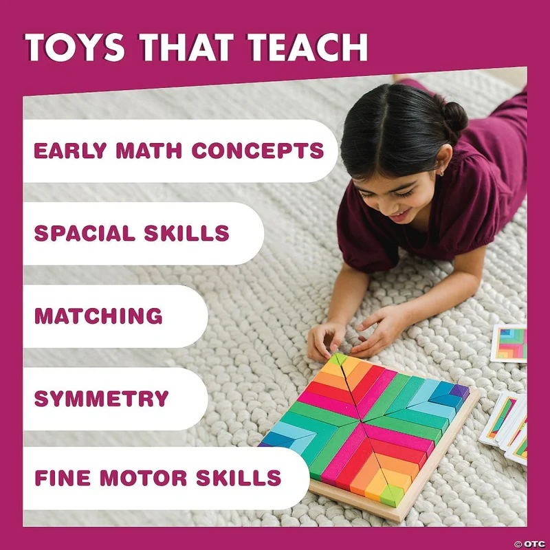 Mindware Pattern Play Colour By Design Educational Wooden Blocks