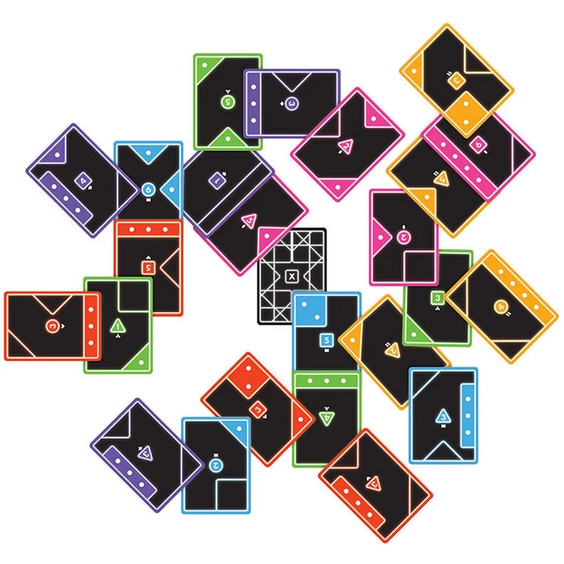 Usaopoly Tacta Strategic Card Game Neon Colours