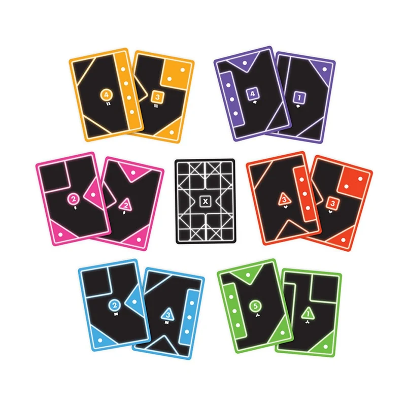 Usaopoly Tacta Strategic Card Game Neon Colours
