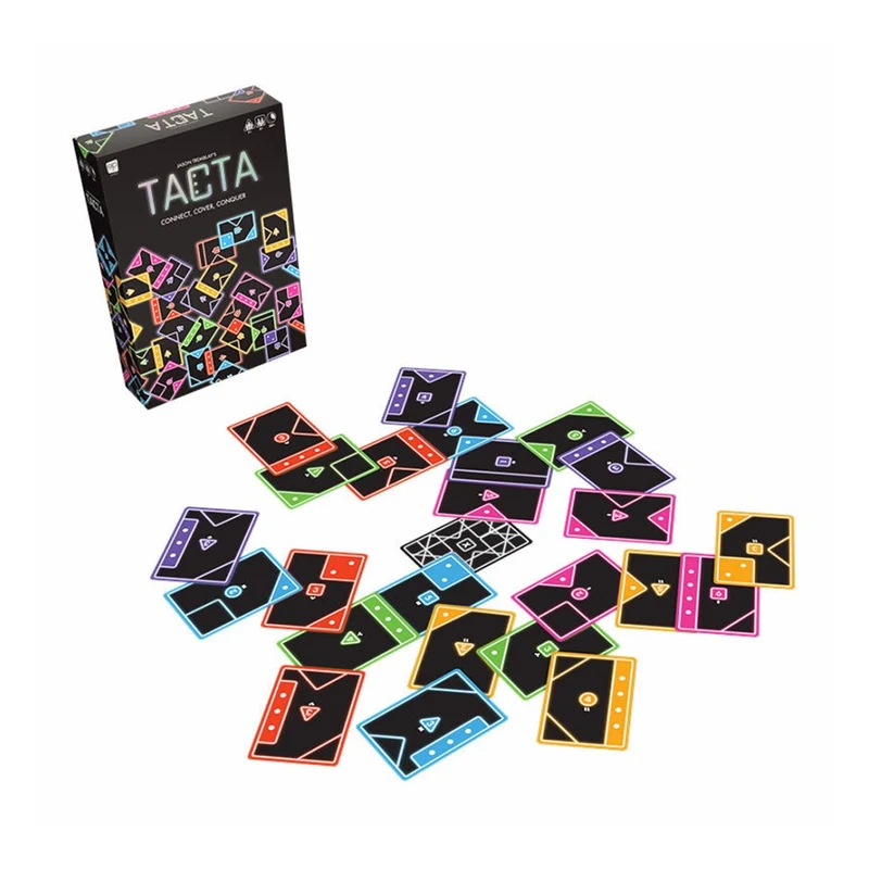 Usaopoly Tacta Strategic Card Game Neon Colours