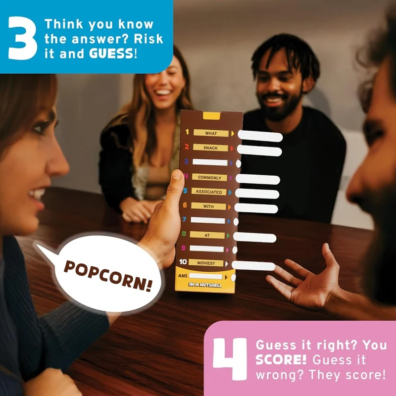 Confident Games In A Nutshell Slide & Reveal Word Guessing Board Game