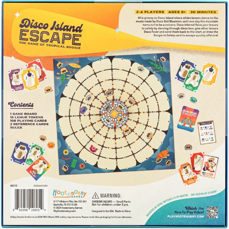 Hootenanny Disco Island Escape Board Game
