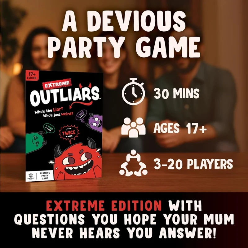 Confident Games Extreme Outliars Outrageous Bluffing Party Game