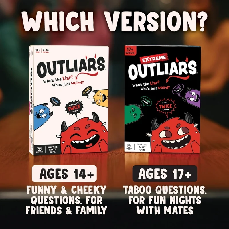 Confident Games Extreme Outliars Outrageous Bluffing Party Game