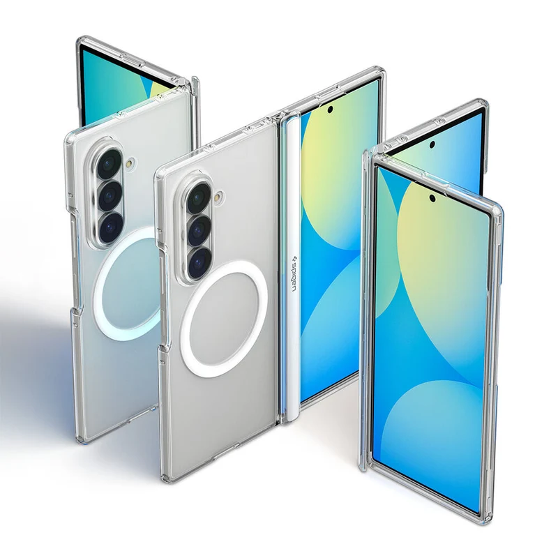 Spigen Galaxy Z Fold 8 Ultra Ultra Hybrid Pro (MagFit) Case (Clear Case / White Ring)