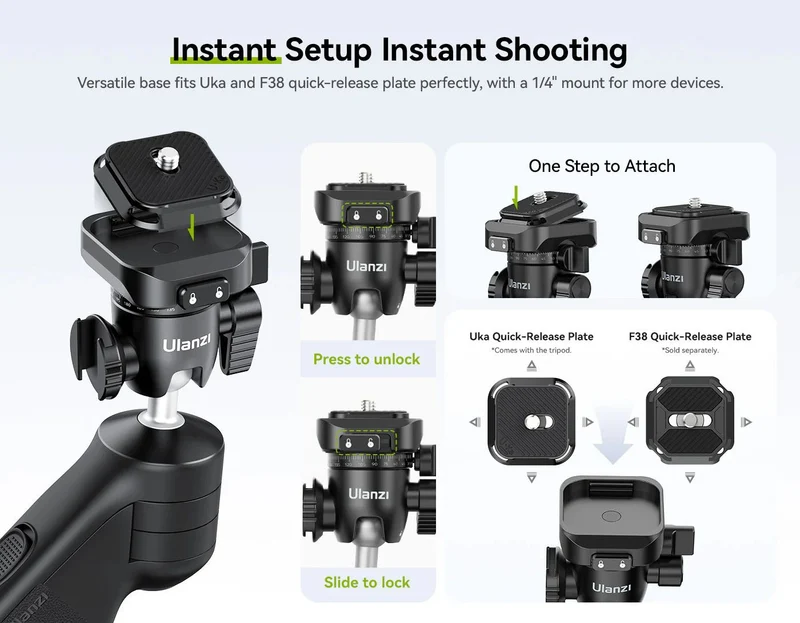 Ulanzi One-click Opening Mini Tripod TT38