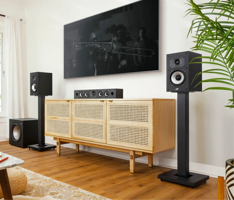 Polk Audio Monitor XT20 High-Resolution Bookshelf Speakers Pair (Black)