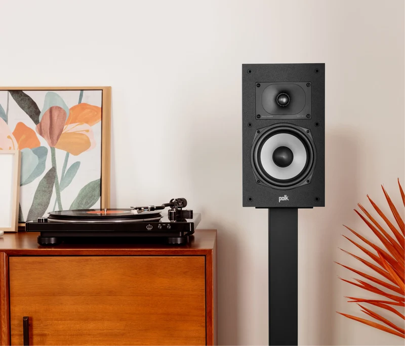 Polk Audio Monitor XT20 High-Resolution Bookshelf Speakers Pair (Black)