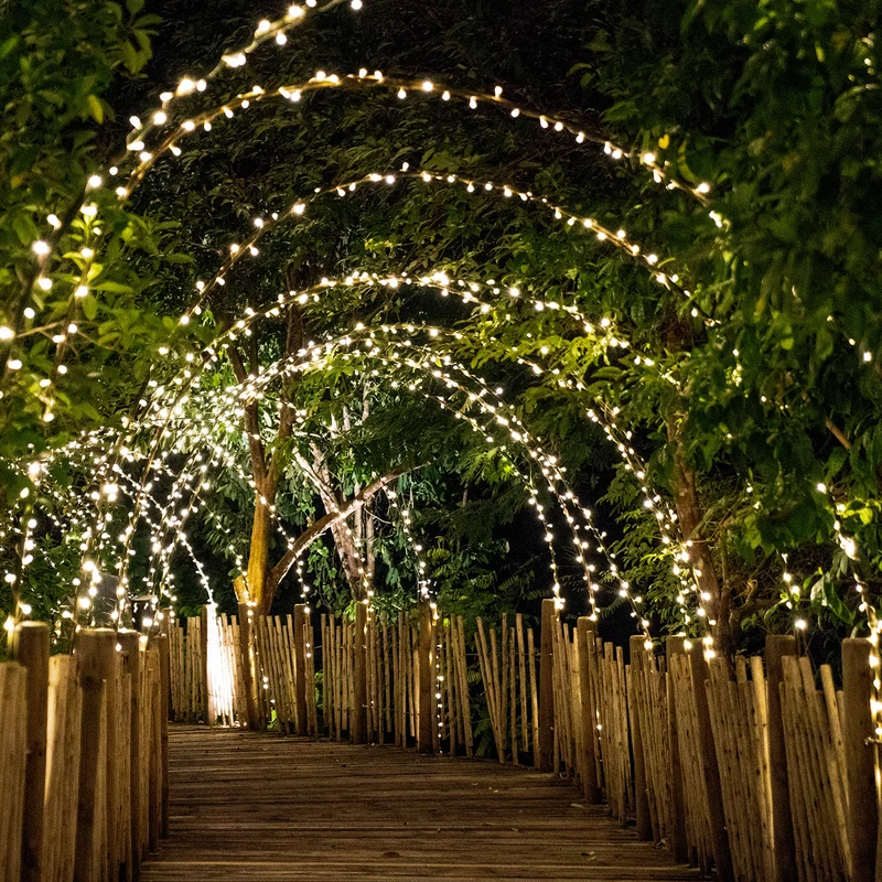 LumiFX 500 LED powered string lights 25 metres warm white 8 lighting effects