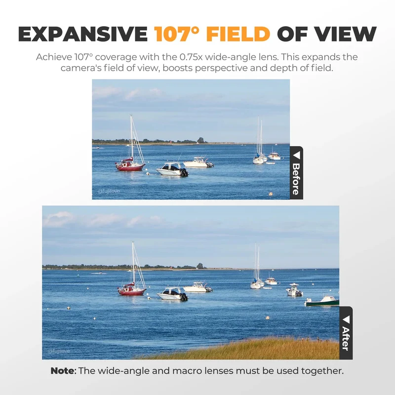 Freewell 2-in-1 Wide Angle & Macro Lens for FUJI X100VI X100V (Silver)