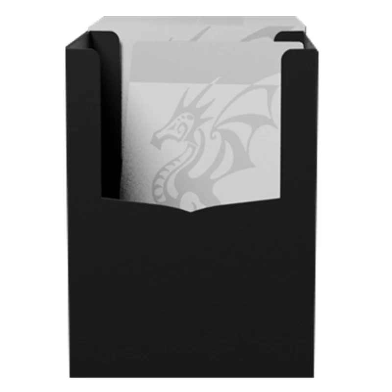 Arcane Tinmen Dragon Shield Revised Double Shell - Ashen White/Black Deck Box