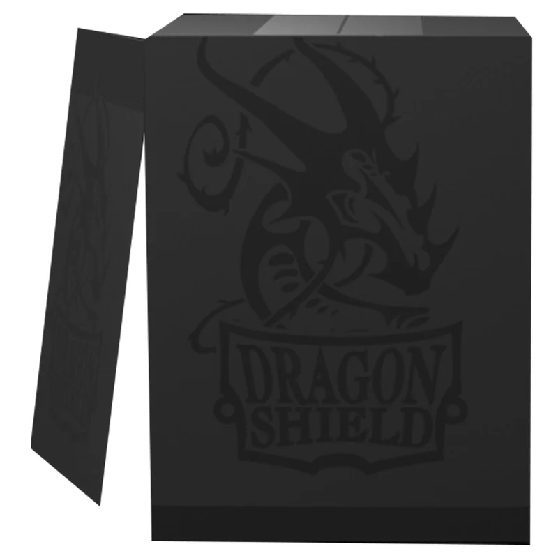 Arcane Tinmen Dragon Shield Revised Double Shell - Shadow Black/Black Deck Box