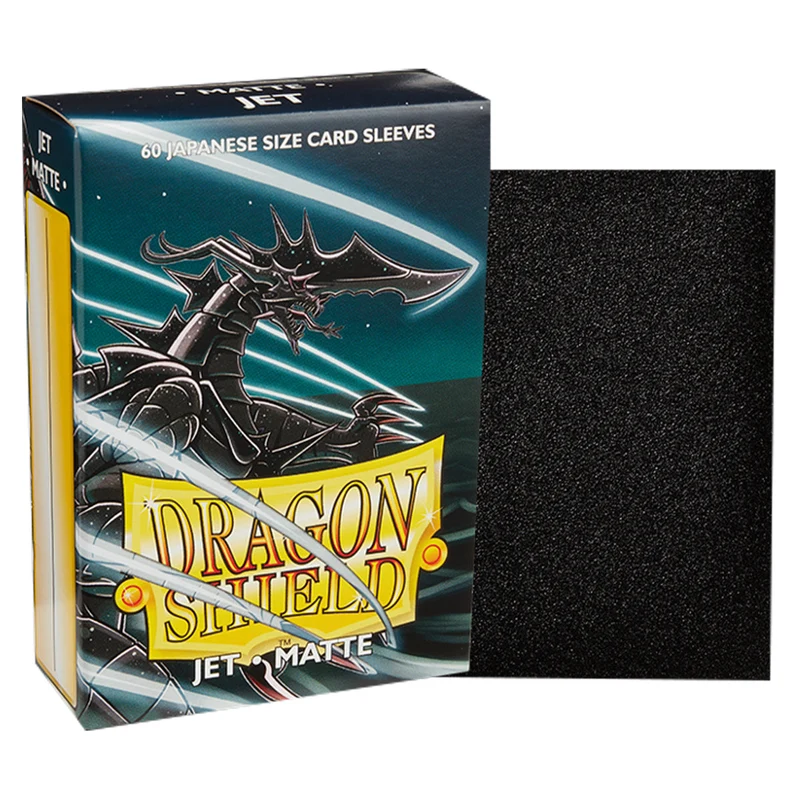 Arcane Tinmen Dragon Shield Japanese 60ct Matte Jet Black Sleeves 59x86mm