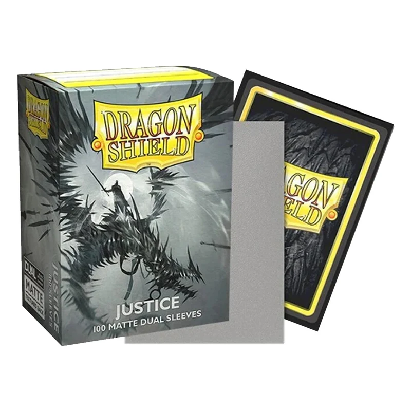 Arcane Tinmen Dragon Shield Standard 100ct Dual Matte Justice Silver Sleeves 63x88mm
