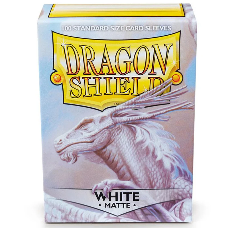 Arcane Tinmen Dragon Shield Standard 100ct Matte White Sleeves 63x88mm
