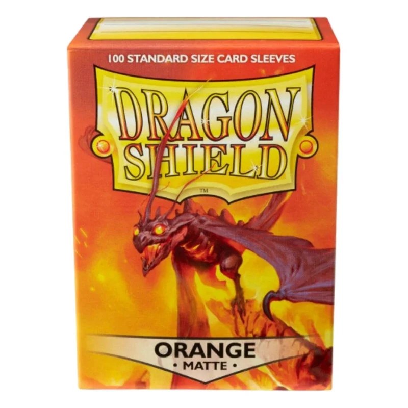 Arcane Tinmen Dragon Shield Standard 100ct Matte Orange Sleeves 63x88mm