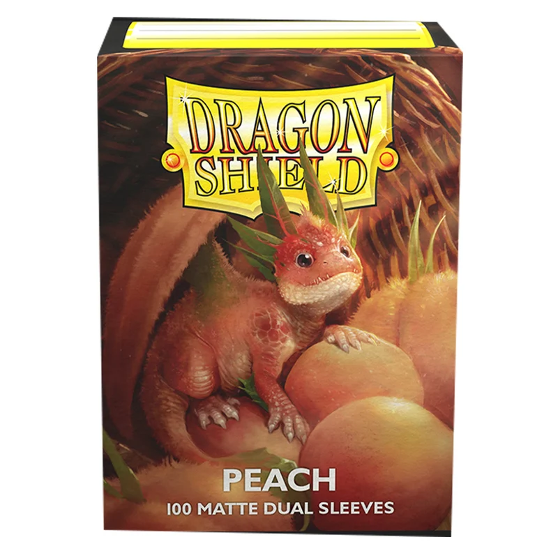 Arcane Tinmen Dragon Shield Standard 100ct Dual Matte Peach Sleeves 63x88mm