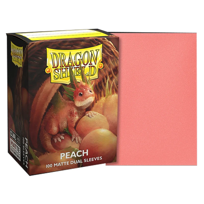 Arcane Tinmen Dragon Shield Standard 100ct Dual Matte Peach Sleeves 63x88mm