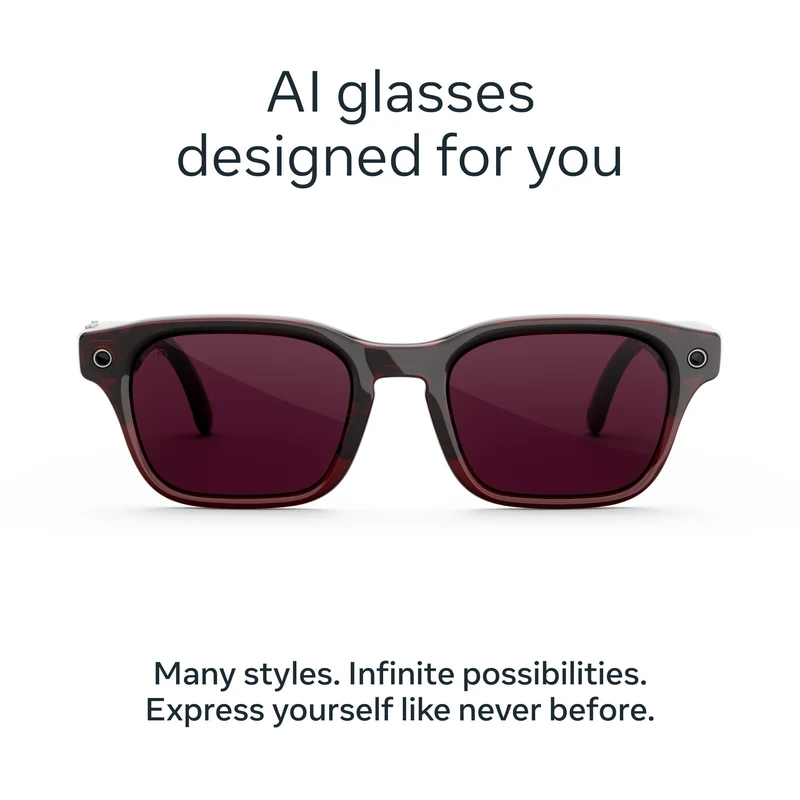 Meta Adventurer AI Glasses (Merlot/Transitions Ruby)