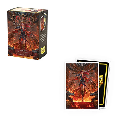 Arcane Tinmen Dragon Shield 100ct Matte Art Flesh and Blood Cindra Dracai of Retribution Sleeves