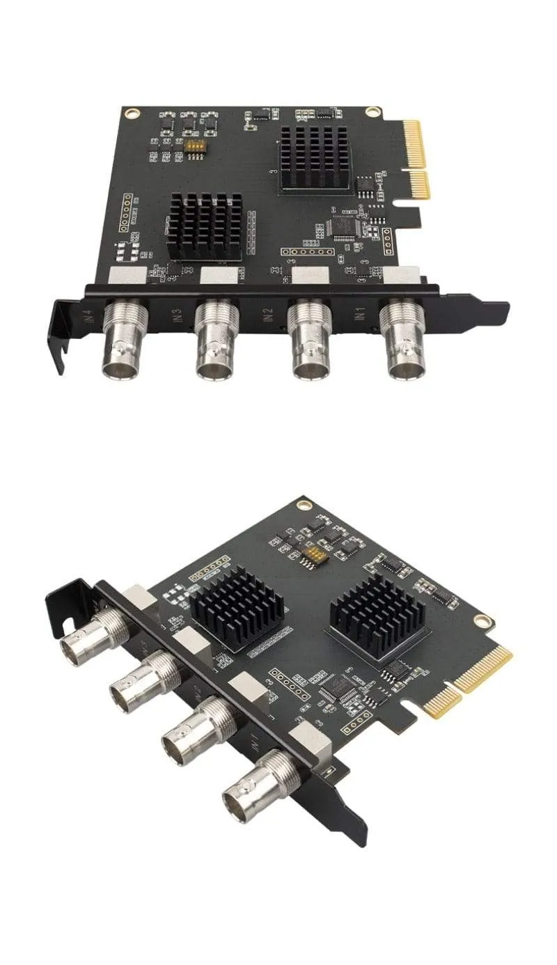 4 kanālu PCIE Capture karte SDI videokarte 1080P 60FPS Capture karte spēļu sapulces tiešraidē