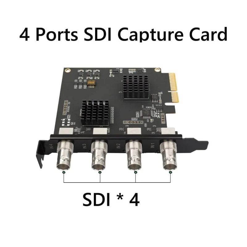 4 kanālu PCIE Capture karte SDI videokarte 1080P 60FPS Capture karte spēļu sapulces tiešraidē